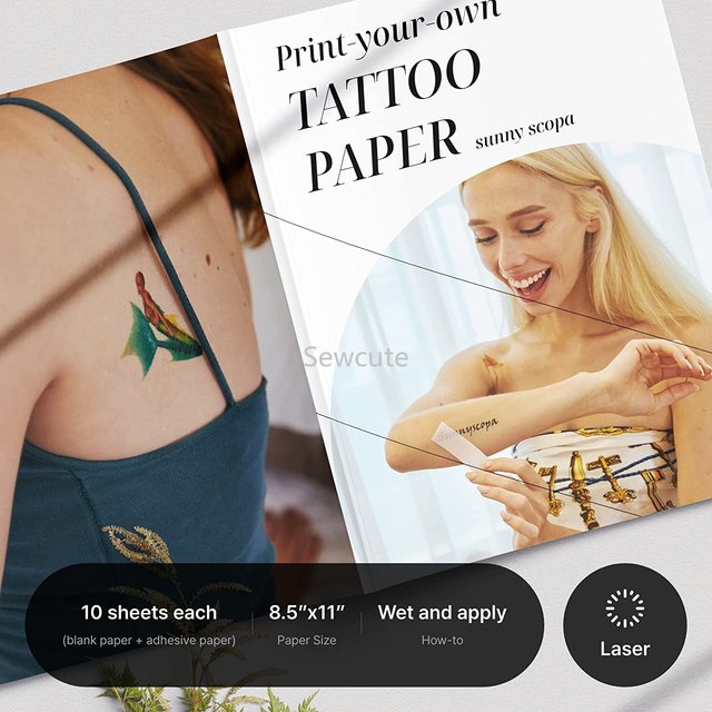 Printable Temporary Tattoo Paper Laser / Inkjet Printer Diy